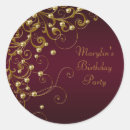Search for elegant swirls stickers Burgundy