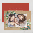 Search for kraft christmas cards Holly