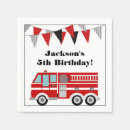 Recherche de anniversaire camion serviettes Camion à incendie