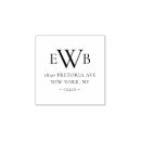 Search for classic monogram return address rubber stamps Modern