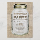 Search for mason jar birthday invitations Vintage