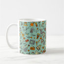 Search for music pattern mugs Vector