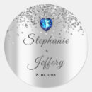 Search for silver and blue wedding stickers Glam