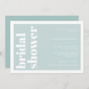 Search for mint bridal shower invitations Typography