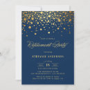 Search for blue gold retirement invitations Formal