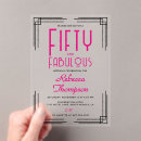 Search for hot pink 50th birthday invitations 50 year old
