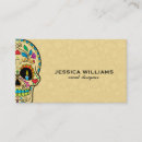 Search for sugar skull business cards Black