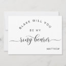 Recherche de ring bearer Noir et blanc