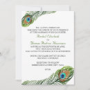 Recherche de paon mariage invitations Plumes de paon