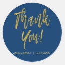 Search for navy gold thank you stickers Blue
