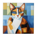 Search for abstract cat art tiles Feline