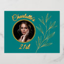 Search for teal blue birthday invitations Gold