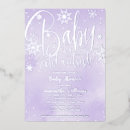 Search for purple and silver baby shower invitations Baby it's cold outside
