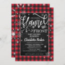 Search for buffalo check baby shower invitations Red and black