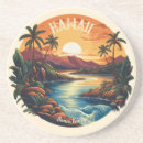 Recherche de hawaïen vintage dessous de verres Plage