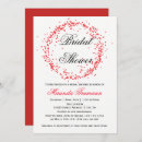 Search for confetti bridal shower invitations Red