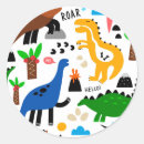 Recherche de dinosaure drôle autocollants Enfants
