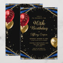 Search for blue 90th birthday invitations Chic