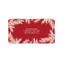 Search for winter foliage return address labels Modern