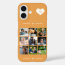 Recherche de orange monogram iphone coques Élégant