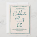 Search for retro 50th birthday invitations Modern