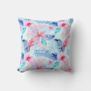 Recherche de pink flower pillows Watercolor