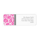 Search for pink damask return address labels Flowers