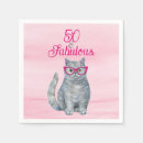 Search for grey cat napkins Birthday