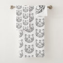 Search for black cat bath towels Black and white