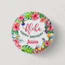 Recherche de tropical anniversaire badges Rose