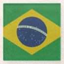 Recherche de le brésil dessous de verres Drapeau