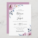 Search for dusty blue and mauve wedding invitations Botanical
