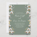 Search for green orchids wedding invitations White
