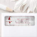 Search for red scarf return address labels Snowman