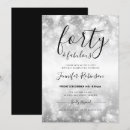 Search for fabulous 40th birthday invitations Silver