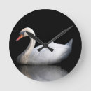 Recherche de oiseau noir et blanc horloges Cygne