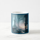 Recherche de paysage urbain tasses Futuriste