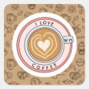 Search for i love coffee stickers Cute