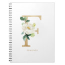 Search for flower monogram notebooks Initial