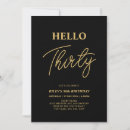 Search for gold 30th birthday invitations Thirty
