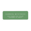 Search for green and black return address labels Elegant