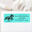 Search for black horse return address labels Western