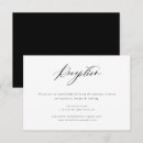 Recherche de reception mariage cartons réponses Noir et blanc