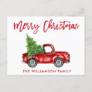 Search for vintage red truck postcards Modern brush script