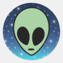 Search for green alien stickers Sci fi