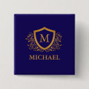 Search for blue square buttons Monogrammed