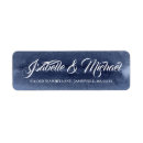 Search for indigo return address labels Watercolor