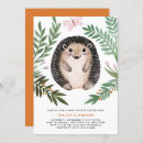 Search for hedgehog baby shower invitations Watercolor