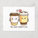 Recherche de café kawaii cartes postales Nourriture