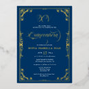 Search for royal blue gold quinceanera invitations Modern
